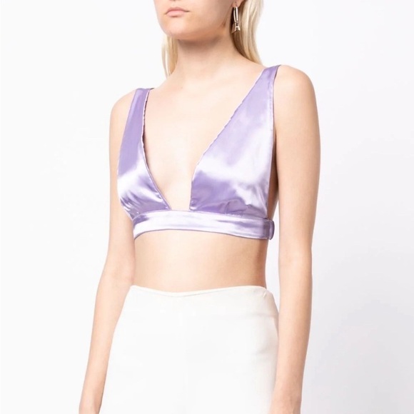 Forte Forte Cropped Triangle Bralette - Picture 1 of 9